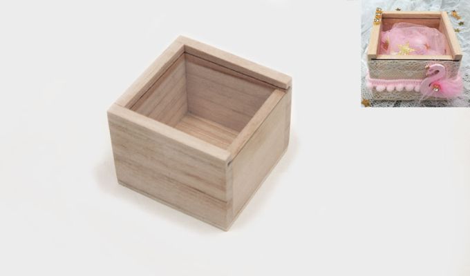 ΞΥΛΙΝΟ ΚΟΥΤΙ ΤΕΤΡΑΓΩΝΟ ΜΕ ΠΛΕΞΙΓΚΛΑΣ 7cm HT20P-002 0519687