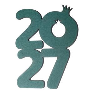 Ξύλινο Διακοσμητικό 2027 με Σχέδιο Ροδιού Διάφορα Χρώματα ΝΒ789 8x6.2εκ