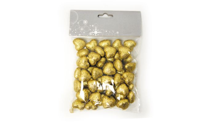ΚΑΡΔΙΕΣ FOAM ΜΙΚΡΕΣ ΜΕ ΓΚΛΙΤΕΡ 2cm 50 ΤΕΜΑΧΙΑ 0531099