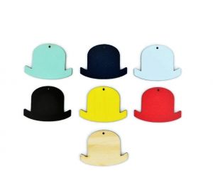 Ξύλινο Καπέλο Χρώμα 4,5χ3,4 cm