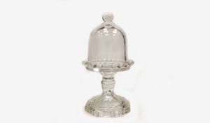 ΓΥΑΛΙΝΗ ΤΟΥΡΤΙΕΡΑ ΜΕ ΒΑΣΗ 17cm x 9.5cm X147 GJ 0503259