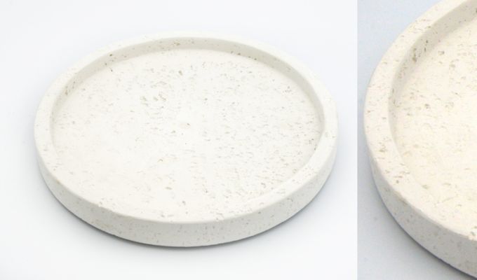 ΣΤΡΟΓΓΥΛΟ ΠΙΑΤΟ ΑΠΟ ΠΟΡΟΛΙΘΟ 20cm 0621537