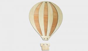 Ξύλινο Αερόστατο Μεγάλο  24,5x17,5cm