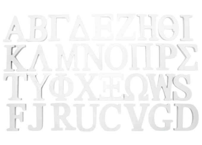 ΞΥΛΙΝΑ ΓΡΑΜΜΑΤΑ ΛΕΥΚΟ ΧΟΝΤΡΑ 18mm