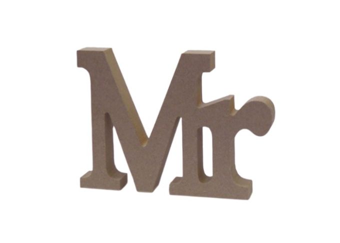 ΞΥΛΙΝΟ Mr & Mrs, ΓΡΑΜΜΑΤΑ MR 15cm x 11cm MDF 0519382