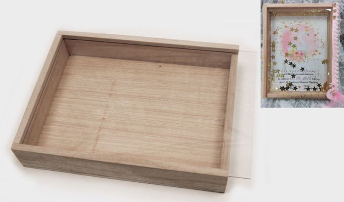 ΞΥΛΙΝΟ ΚΟΥΤΙ ΜΕ ΠΛΕΞΙΓΚΛΑΣ 17cm x 13cm HT20P-001 0519685