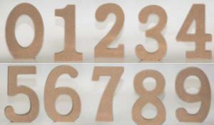 Ξύλινοι Αριθμοί MDF 11 cm