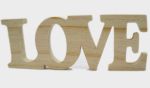 ΞΥΛΙΝΟ LOVE 31cm x 11cm ΦΥΣΙΚΟ 0519306
