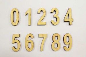Ξύλινοι Αριθμοί 3,5 cm